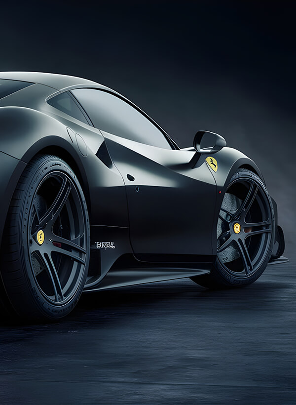 Luxury car protected with Veltrixa paint protection film
